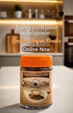 Coffee Bliss Hazelnut Instant Coffee (Freeze‑Dried) in a 50g glass jar. Smooth,