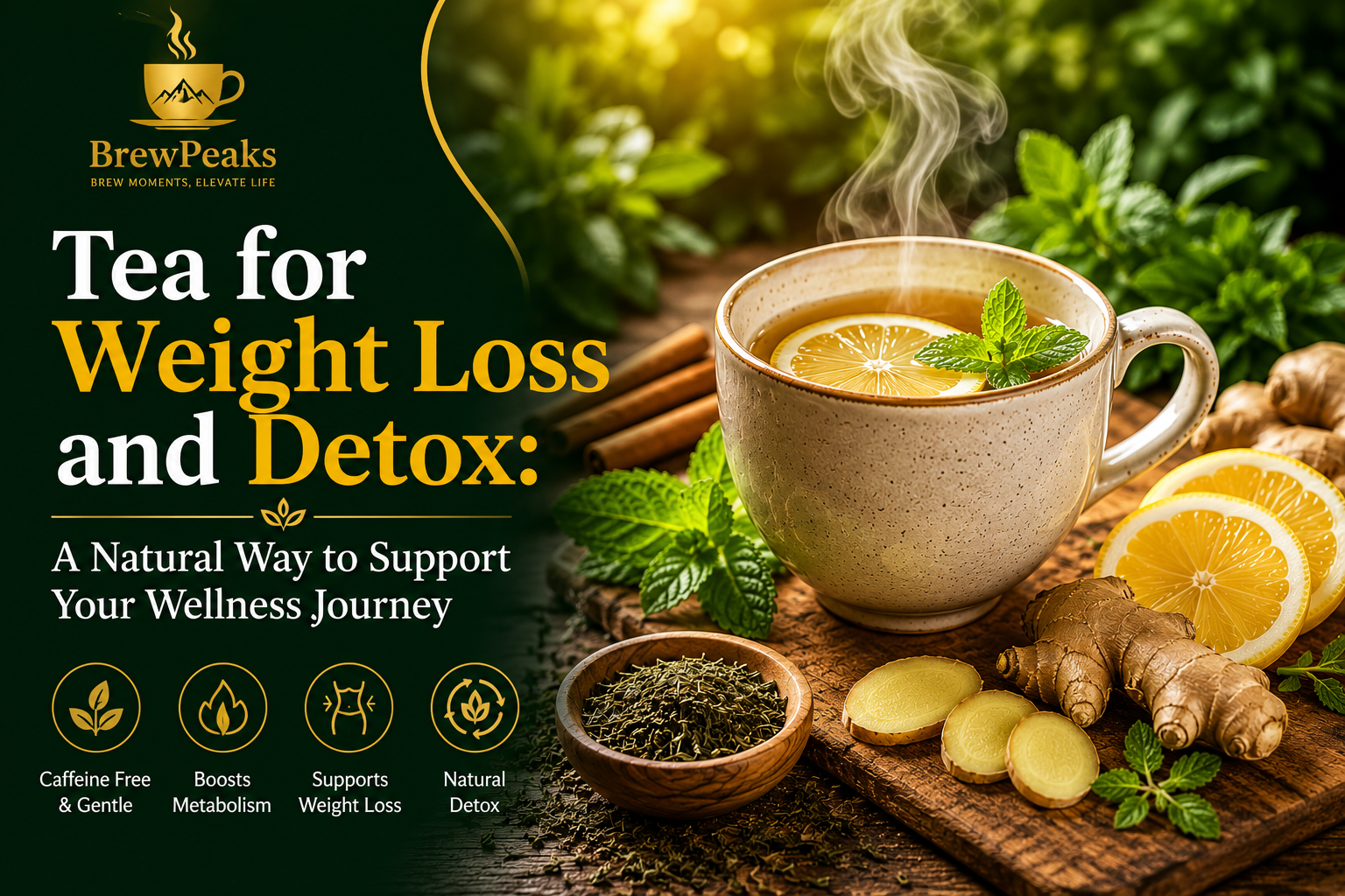 A refreshing herbal tea blend featuring natural ingredients commonly used in wellness-focused tea preparations.